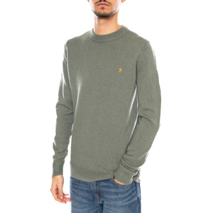 Maidstone Crew Sweat - Felpa Uomo Girocollo Tarragon Green Verde F4GFF060 318 FARAH 