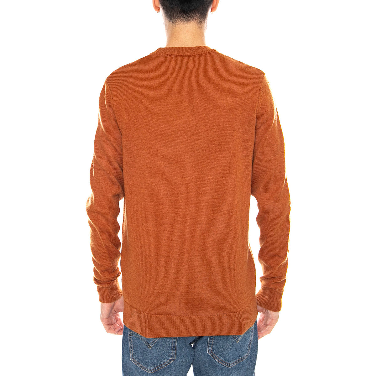 Maidstone Crew Sweat - Felpa Uomo Girocollo Burnt Ochre Ocra F4GFF060 833 FARAH 