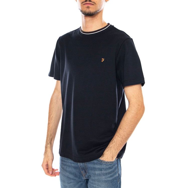 Elton Tee - Maglietta Uomo Girocollo Gold True Navy F4KFF054 412 FARAH 