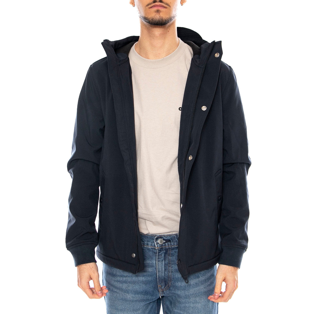 Farah Brydon Softshell - Giacca Invernale Uomo con Cappuccio True Navy F4RFF030 412 FARAH 