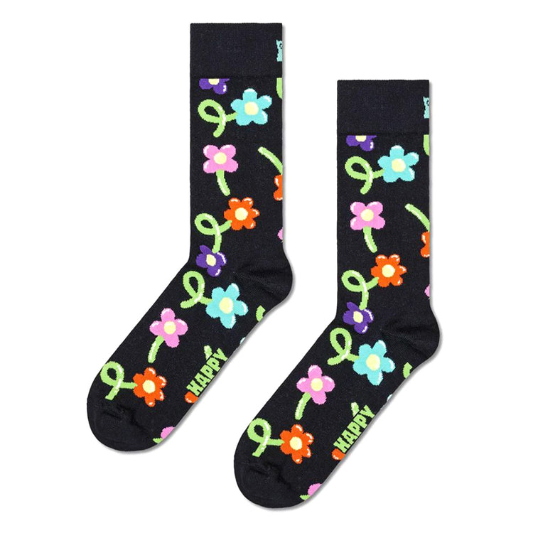Balloon Flower Sock -- Calzini Uomo Multicolore P001556 BLACK HAPPY SOCKS 