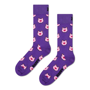 Pig Sock -- Calzini Uomo Multicolore P003167 PURPLE HAPPY SOCKS 