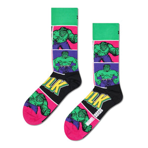 Marvel The Hulk Sock -- Calzini Uomo Multicolore P003590 GREEN HAPPY SOCKS 
