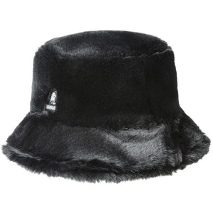 FAUX FUR BUCKET SOLID BLACK - Cappello da Pescatore Nero K4370 SB002 KANGOL 