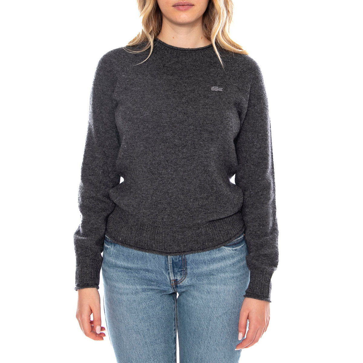 Pullover 050 Lacoste -- Maglione Girocollo Donna Grigio AF4160-050 . LACOSTE 