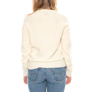 Pullover XJF Lacoste -- Maglione Girocollo Donna Bianco AF4160-XFJ . LACOSTE 