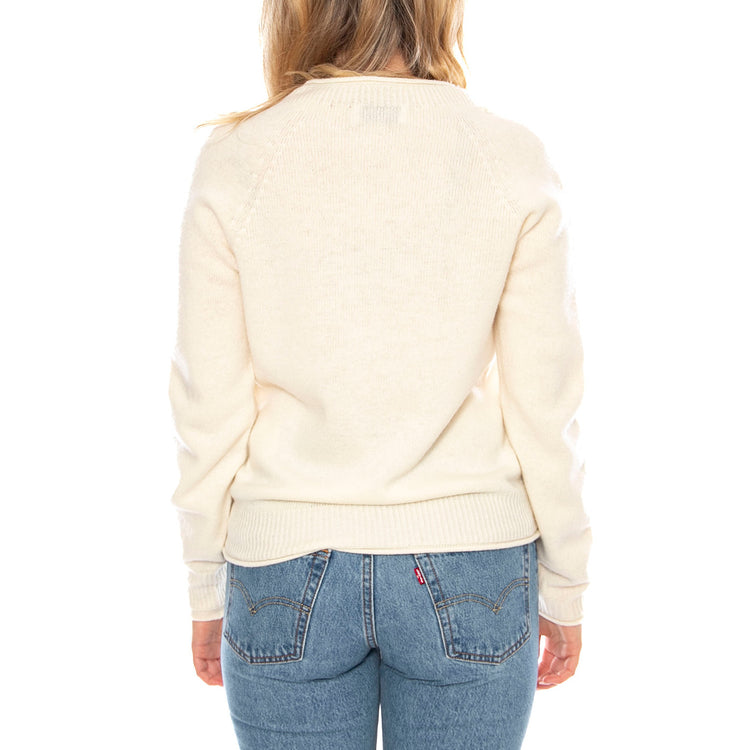 Pullover XJF Lacoste -- Maglione Girocollo Donna Bianco AF4160-XFJ . LACOSTE 