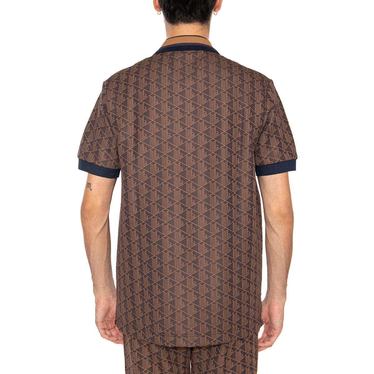Maglietta M/C 9I4 Brown - Polo Shirt Uomo Marrone DH1417-9I4 . LACOSTE 