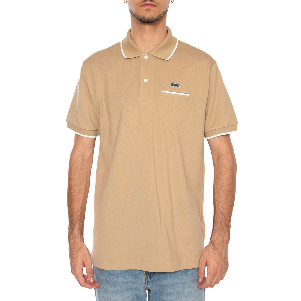 Maglietta M/C 7PT Beige - Polo Shirt Uomo Beige PH9838-7PT . LACOSTE 