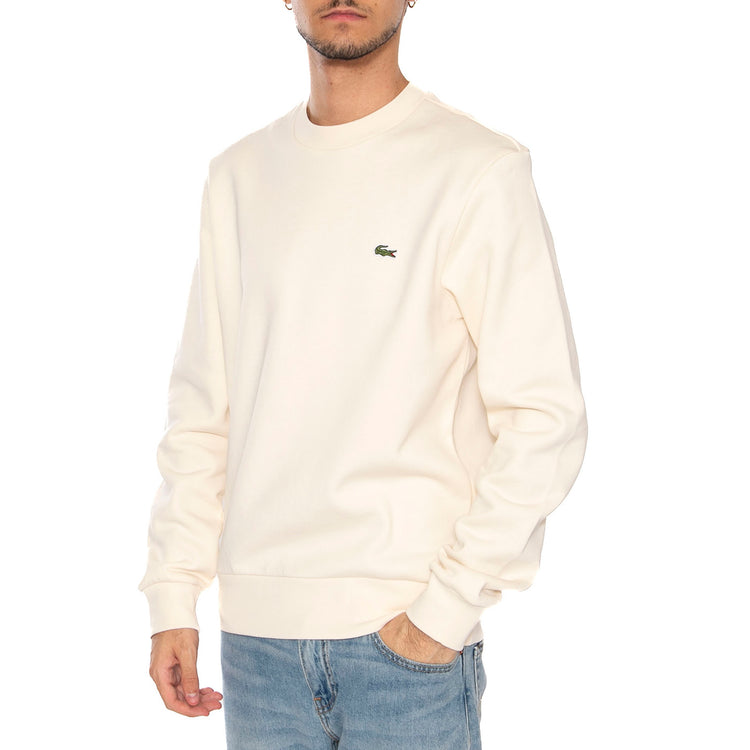 Sweatshirt XFJ White - Felpa Girocollo Uomo Bianca SH9608-XFJ . LACOSTE 