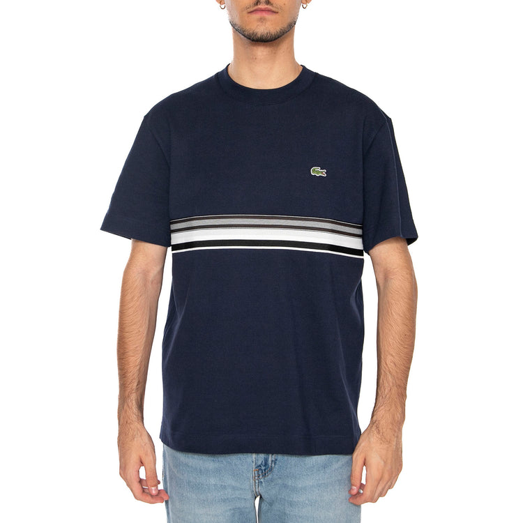 T-shirt 166 Blue - Maglietta Girocollo Uomo Blu TH5458-166 . LACOSTE 