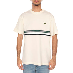 T-Shirt XFJ White - Maglietta Girocollo Uomo Bianca TH5458-XFJ . LACOSTE 