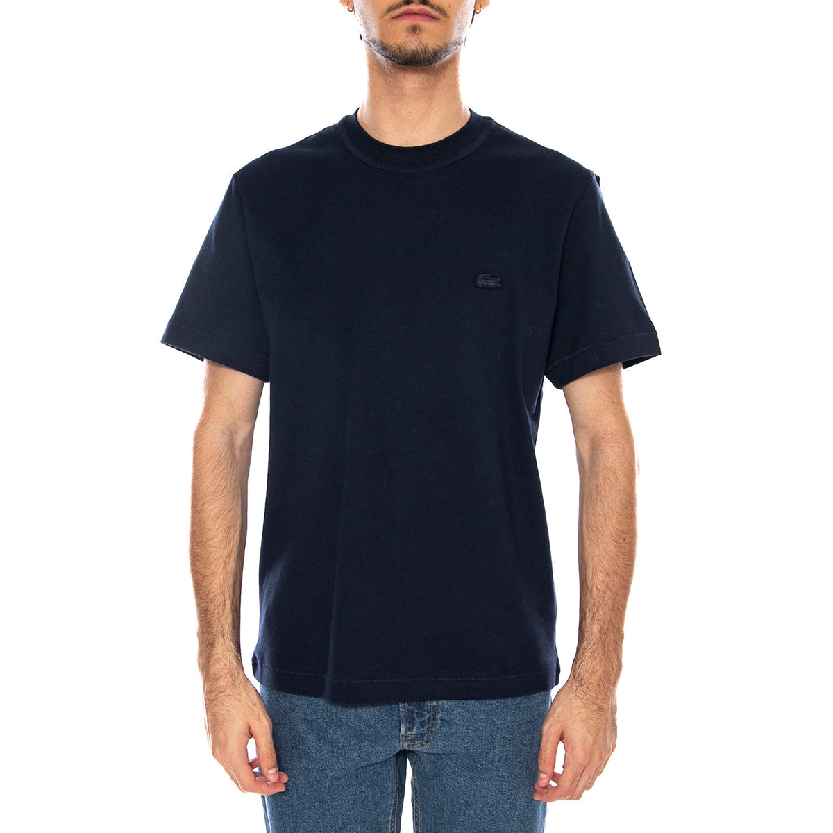 T-Shirt 166 Black - Maglietta Girocollo Uomo Blu TH5477-166 . LACOSTE 