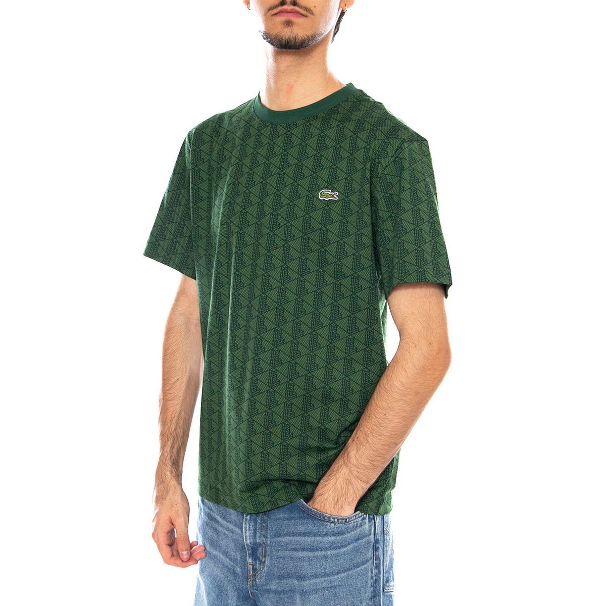 T-Shirt D1R Multioclor - Maglietta Girocollo Uomo Multicolore TH5902-D1R . LACOSTE 