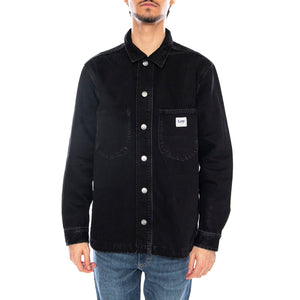 Relaxed Worwear Overshirt No Break Black - Giacca Sovracamicia Uomo Nera 112370473 . LEE 