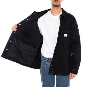 Relaxed Worwear Overshirt No Break Black - Giacca Sovracamicia Uomo Nera 112370473 . LEE 