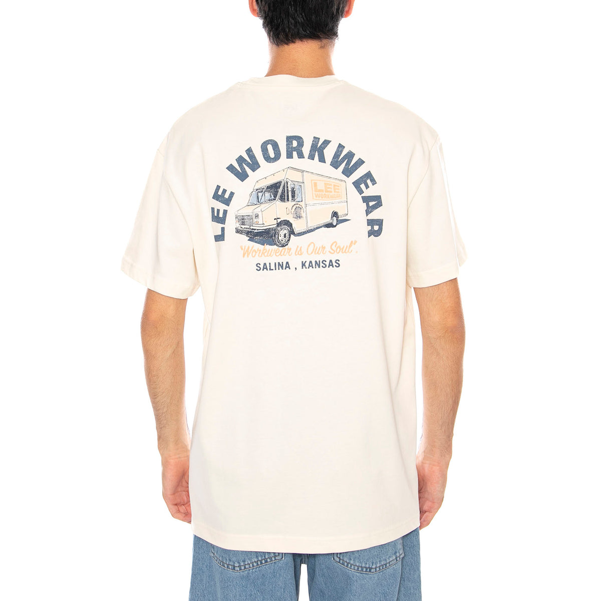 WW Graphic Tee Ecru - Maglietta Girocollo Uomo Panna 112370482 . LEE 