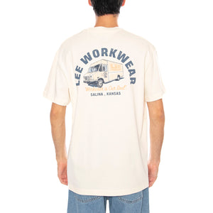 WW Graphic Tee Ecru - Maglietta Girocollo Uomo Panna 112370482 . LEE 