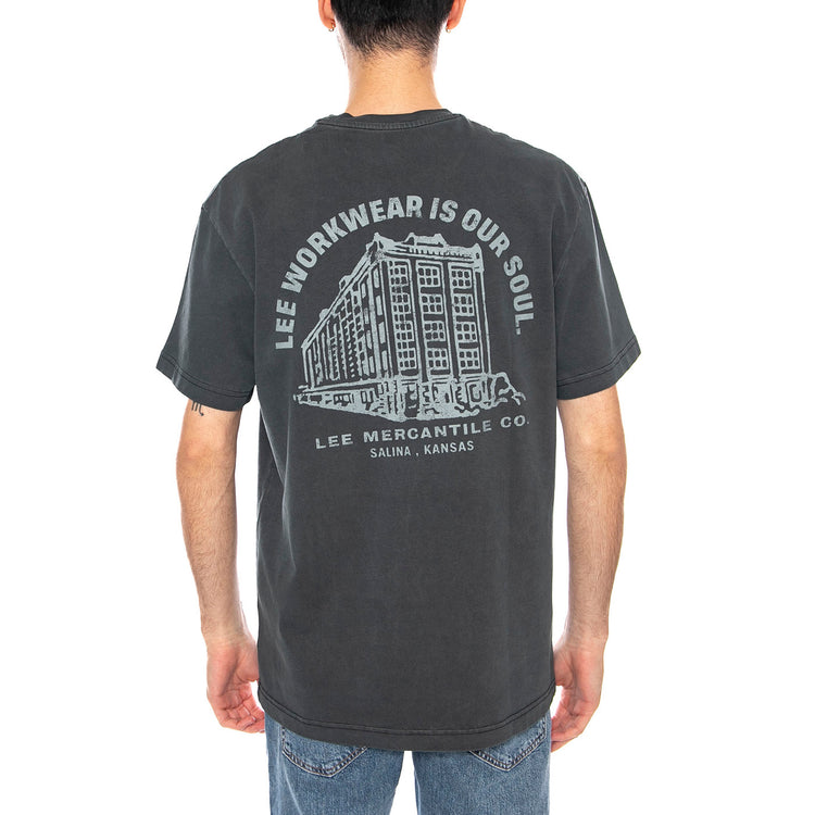 Ww Graphic Tee Washed Black -- Maglietta Girocollo Uomo Nera 112370483 . LEE 
