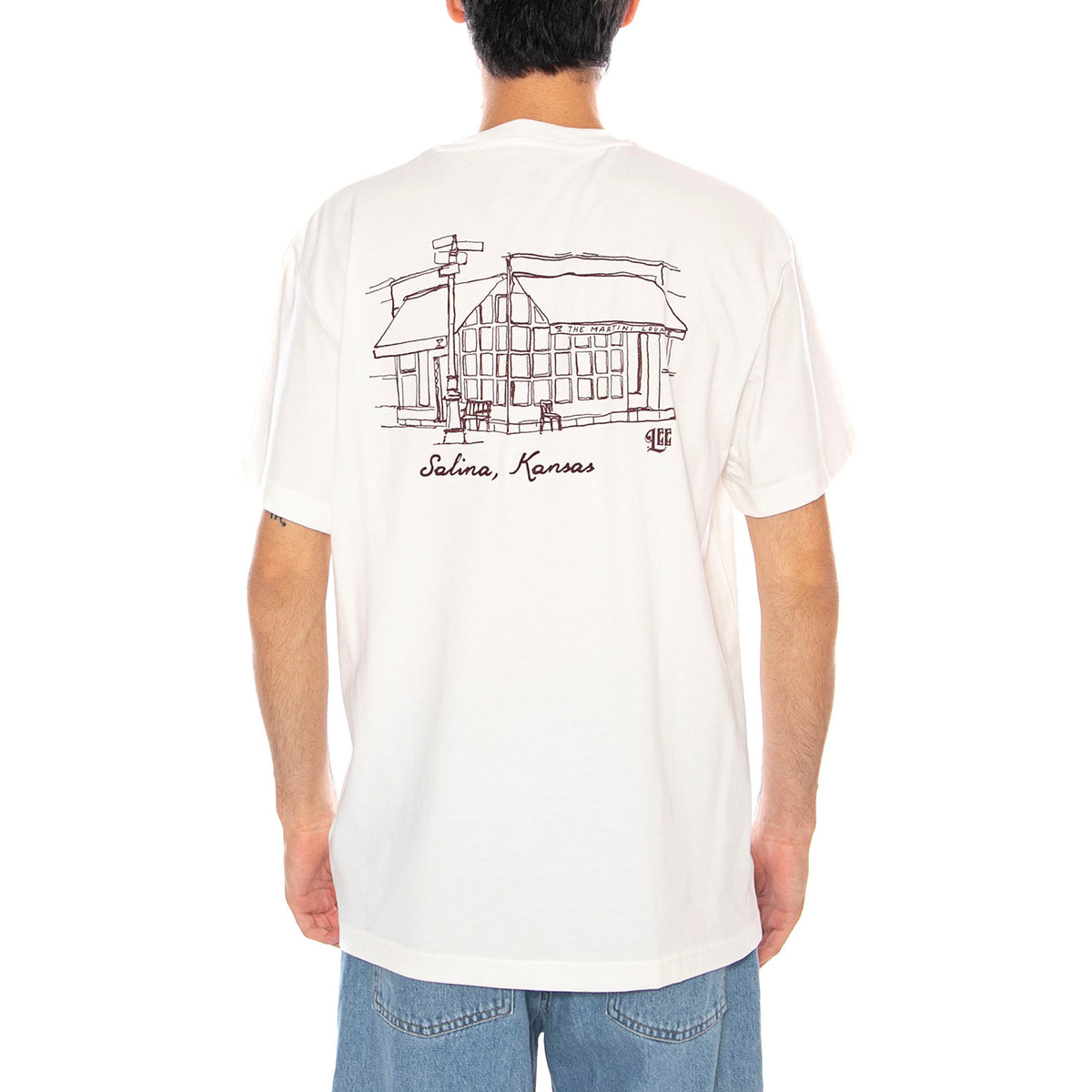 Relaxed Graphic Tee Ecru - Maglietta Girocollo Uomo Crema 112370514 . LEE 