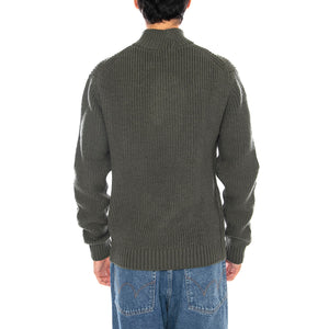 Clean Half Zip Knit Olive Gray - Maglione Collo Alto Uomo Grigio 112370539 . LEE 