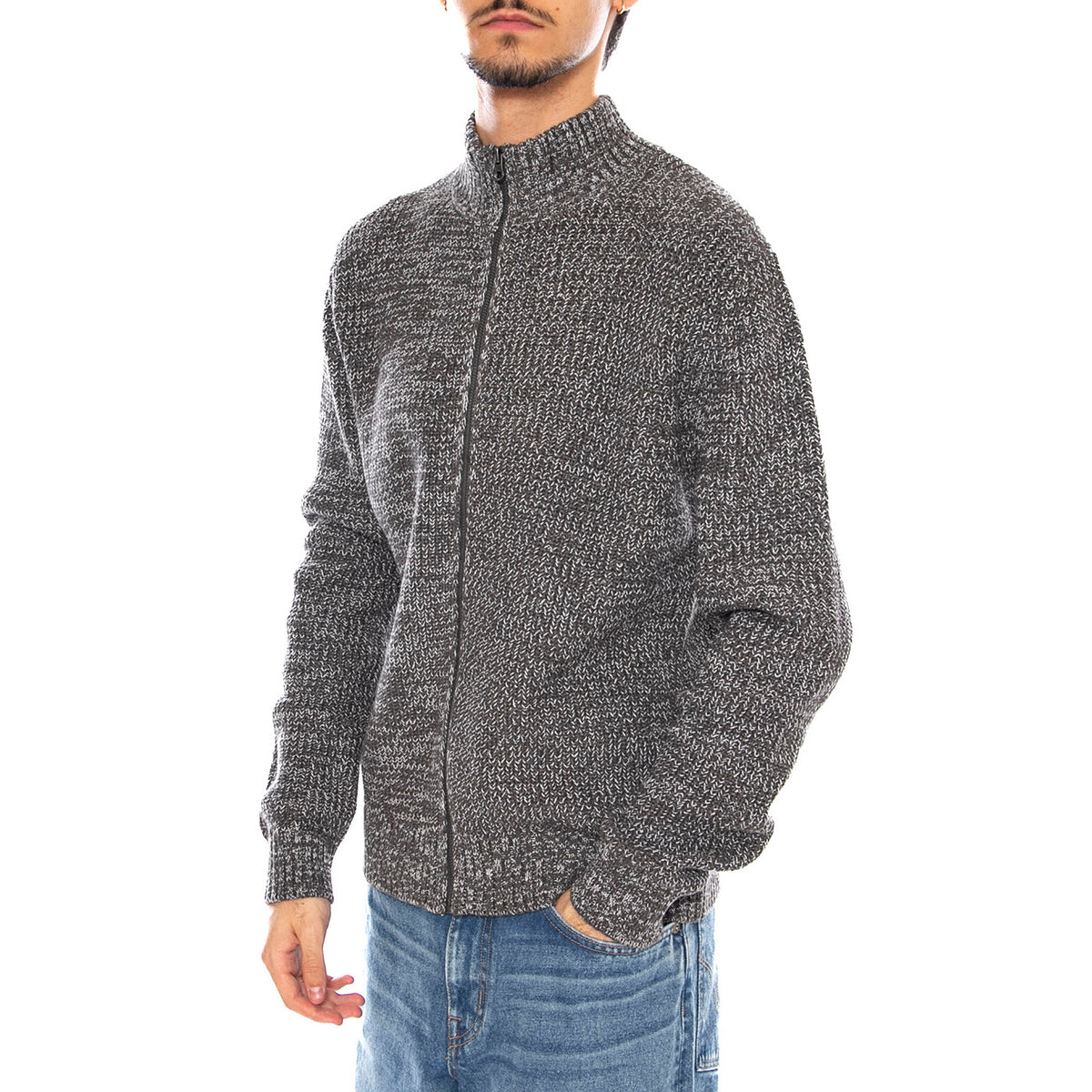 Cardigan Zip Smoke Grey - Cardigan Uomo Grigio 112370540 . LEE 