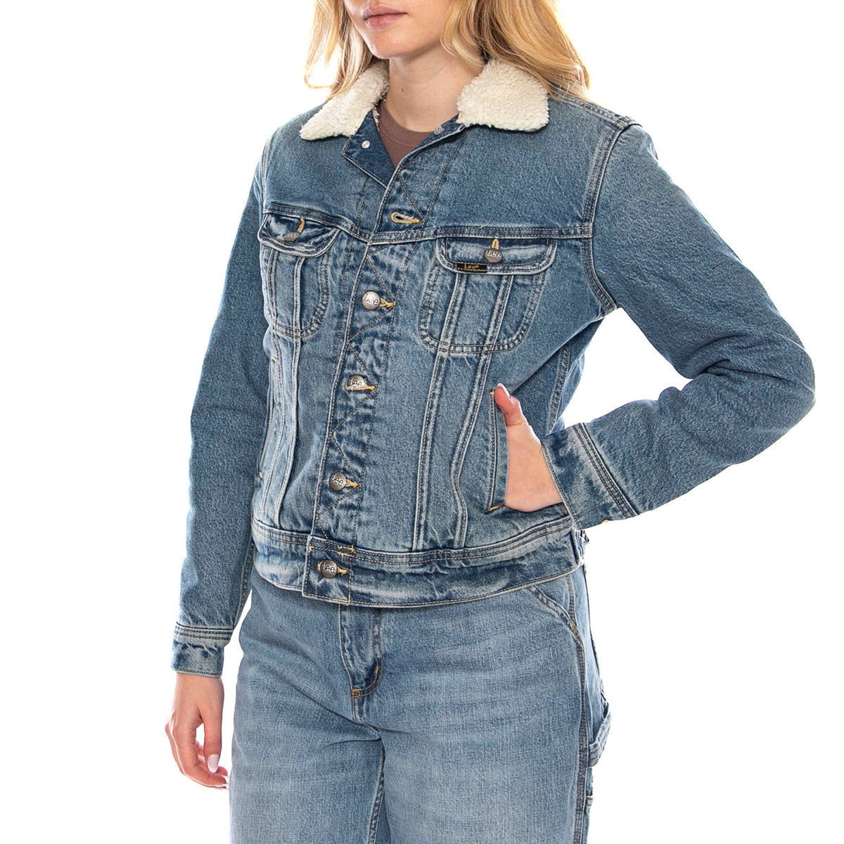 Sherpa Rider Jkt Teleport Medium -- Giacca Donna Blu 112370869 . LEE 