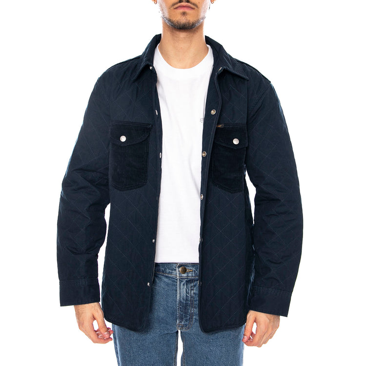 Mixed Media Overshirt Rivet Navy - Giacca Sovracamicia UomoBlu 112371324 . LEE 