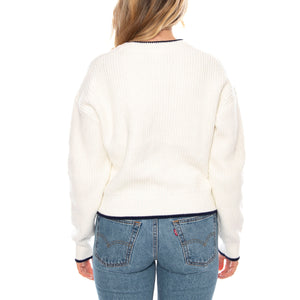 Reese V-Neck Sweater Tofu Cotton Neutral -- Maglione Donna Bianco 0037O-0003 . LEVIS 