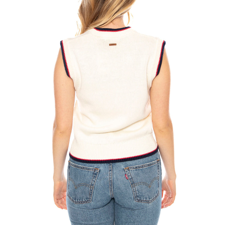 Charlie V-Neck Vest Tofu Neutral -- Gilet Donna Bianco 0037T-0001 . LEVIS 