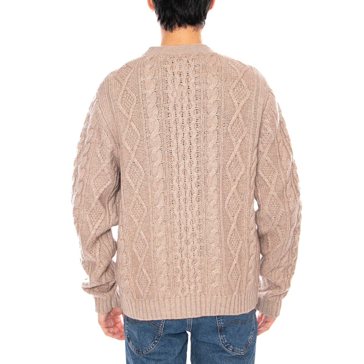 Valencia Cardigan Fungi Heather Neutral - Cardigan Uomo Beige 003B5-0004 . LEVIS 