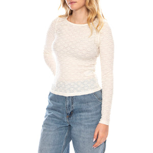 Anika Crew Egret White -- Maglione Girocollo Donna 003Q4-0002 . LEVIS 