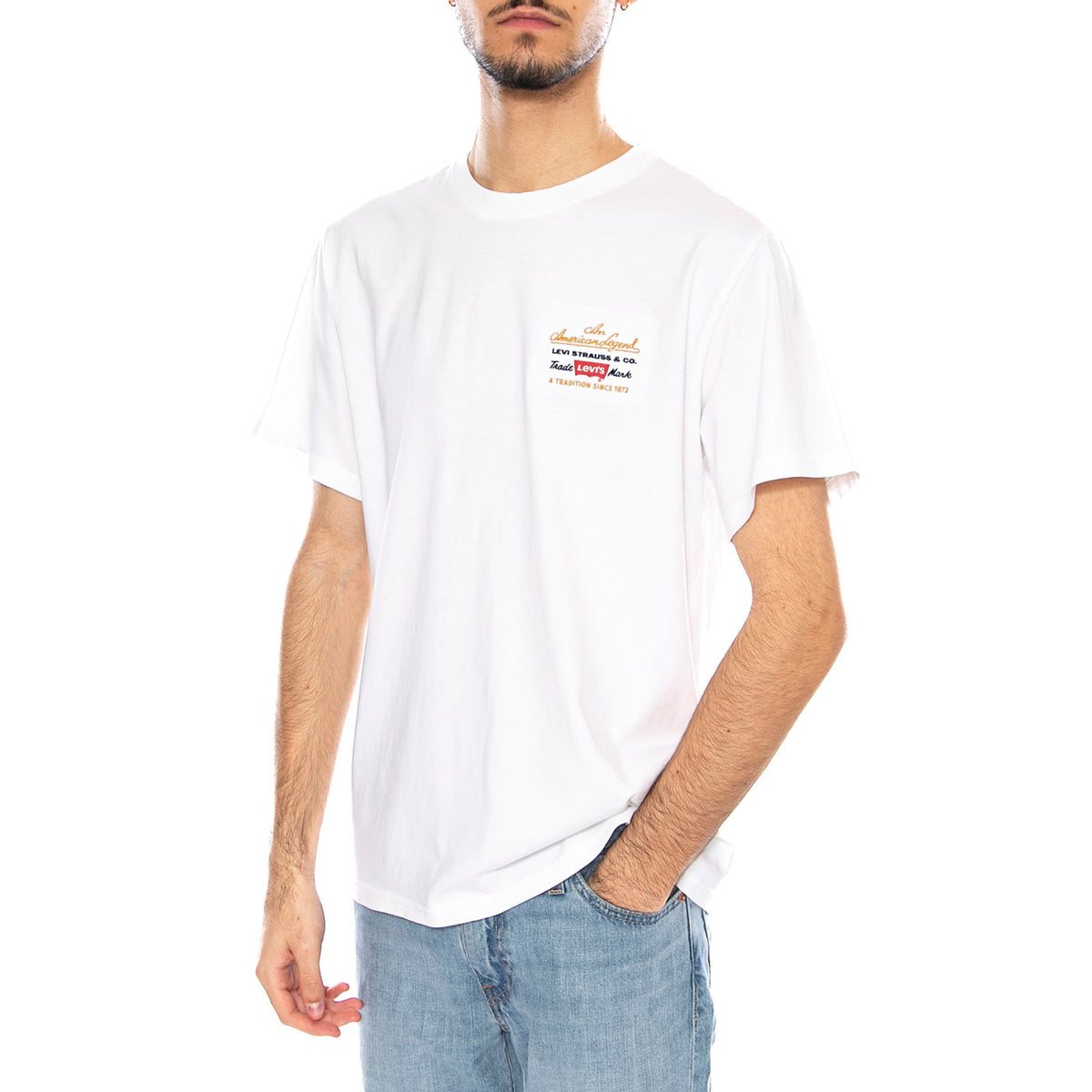 SS Relaxed Fit Tee Archive Sport EMB PRE -- Maglietta Uomo Bianca 16143-2095 . LEVIS 