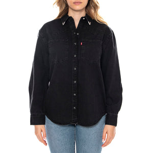 Teodora Western Shirt Western Wildside -- Camicia Donna Nera A7244-0076 . LEVIS 