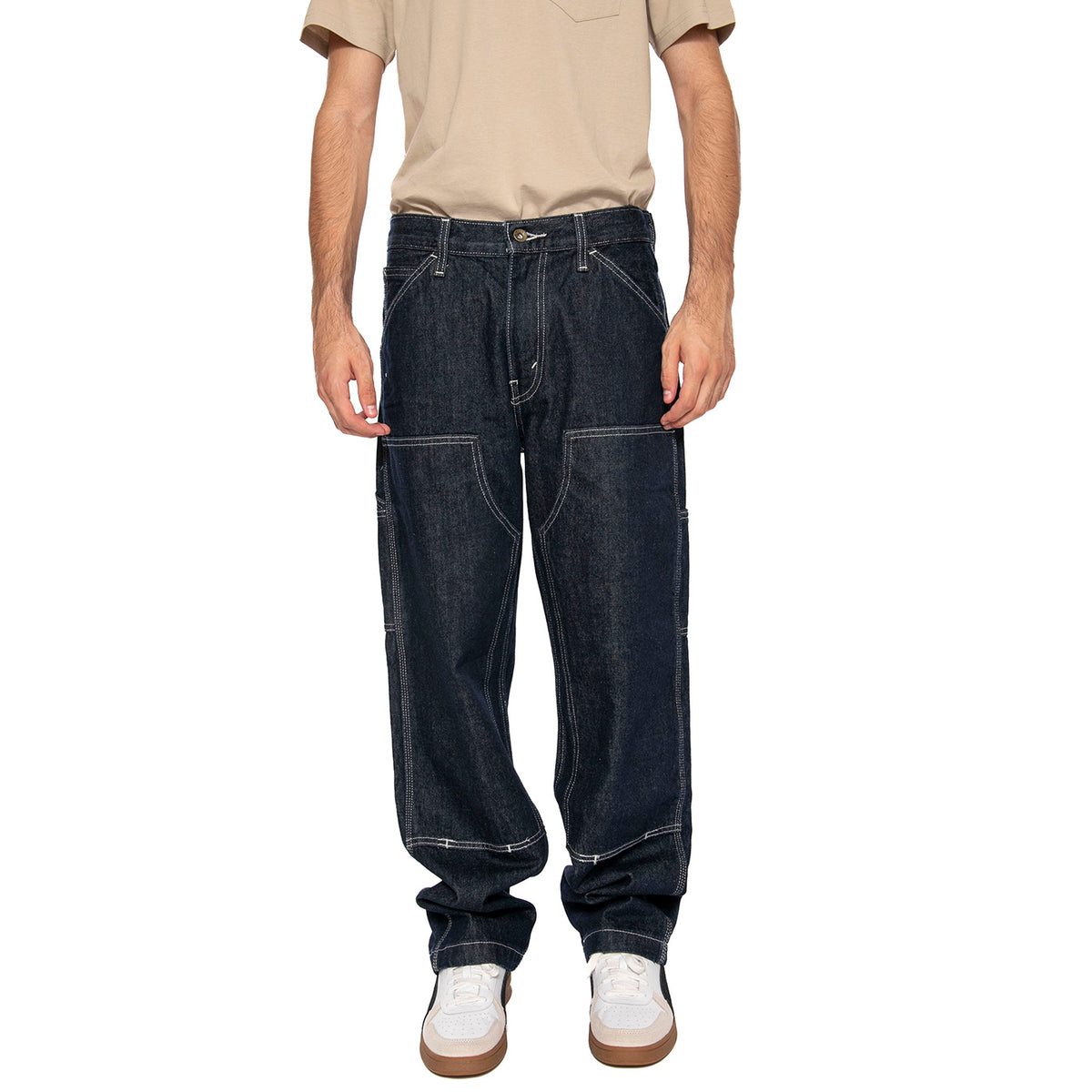 568 Loose Straight Double Knee Mornin Classical Dark Indigo - Pantaloni Denim Jeans Uomo Blu A7367-0013 . LEVIS 