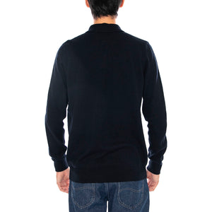 Cotton Merino Long Sleeve Knit Dark Navy - Maglione Polo Uomo Blu KN2113VC-Z271 . LYLE & SCOTT 