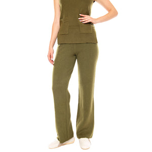 Knitted Trousers 118 Khaki - Pantaloni Donna Verdi 3.53.690.14 . MD'M 