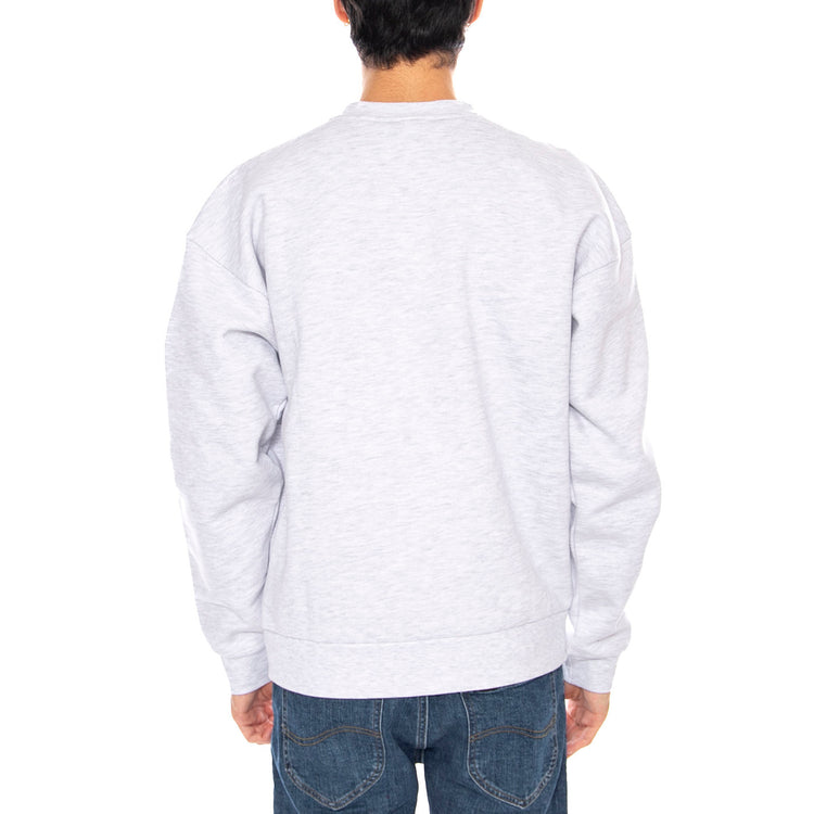 Studios Stamp Extra Heavy Crew Fleece Light Grey - Felpa Girocollo Uomo Grigia 112480253 AGRY OBEY 