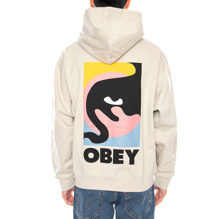 OBEY Quarter Icon Fleece -- Felpa con Cappuccio Uomo Moonstruck Beige 112844193 MNS OBEY 