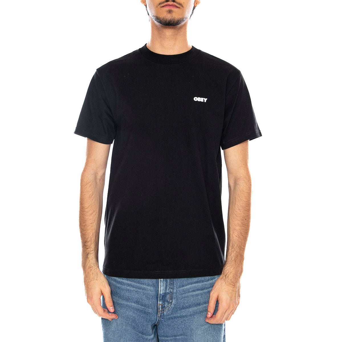 OBEY Erase All Thought Tee - Maglietta Girocollo Uomo Nera 165264212 BLK OBEY 