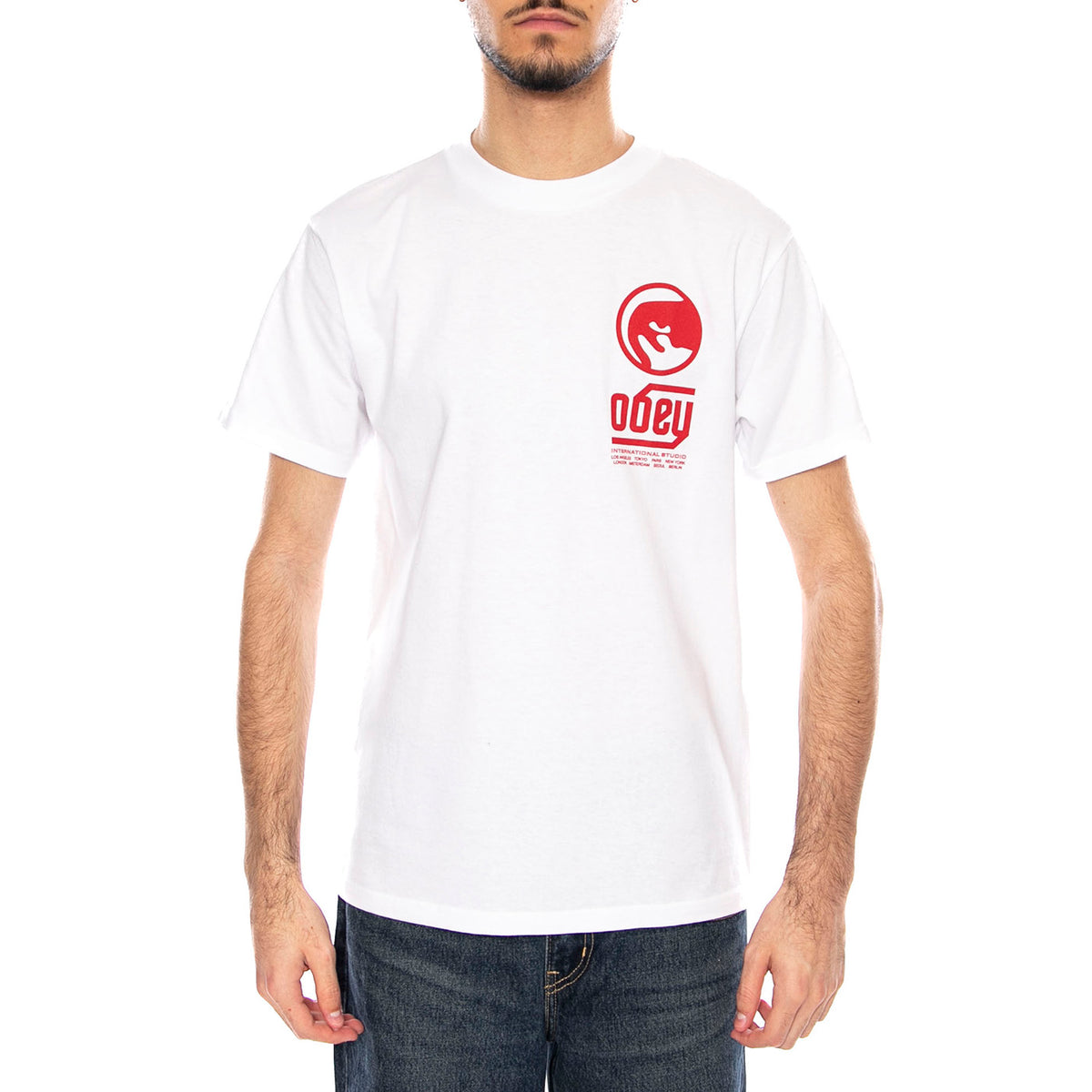 Obey Trademark Maglietta -- Maglietta Uomo Bianca 165264214 WHT OBEY 