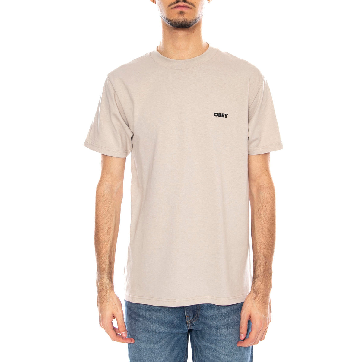 OBEY Visual Studios Tee -- Maglietta Girocollo Uomo Grigia 165264231 SIG OBEY 