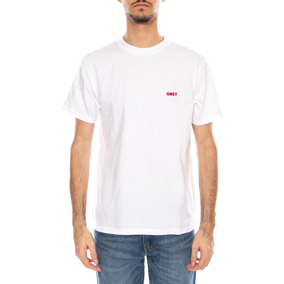 OBEY Art Studio Flowers Tee -- Maglietta Girocollo Uomo Bianca 165264234 WHT OBEY 