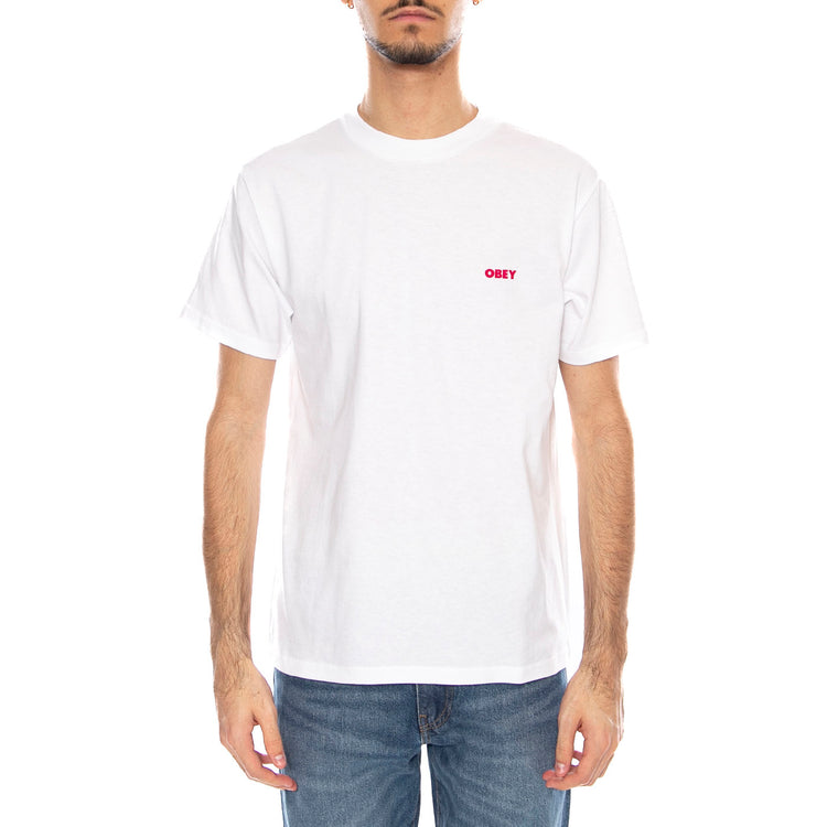 OBEY Art Studio Flowers Tee -- Maglietta Girocollo Uomo Bianca 165264234 WHT OBEY 