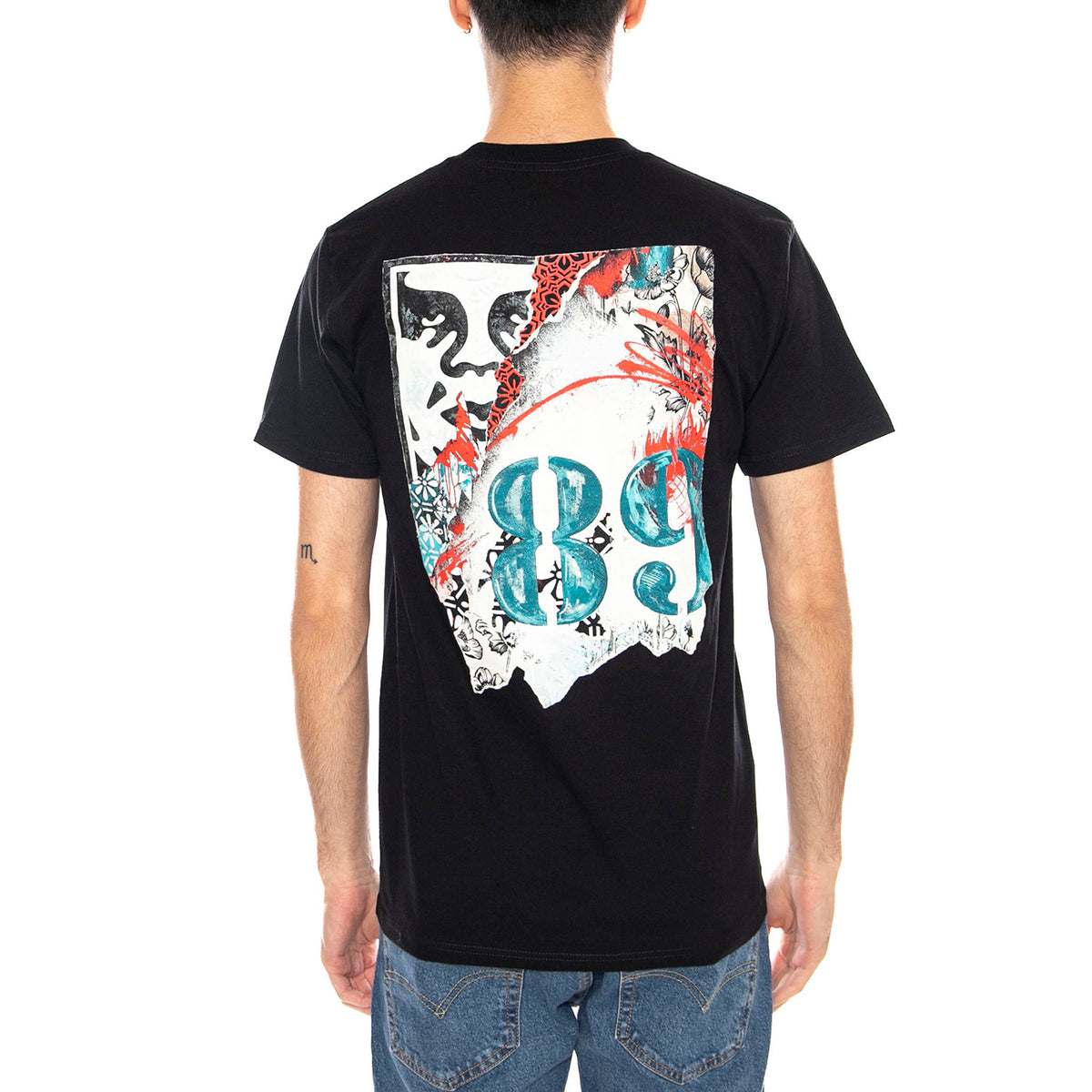 OBEY High Quality Amplification Tee -- Maglietta Girocollo Uomo Nera 165264239 BLK OBEY 