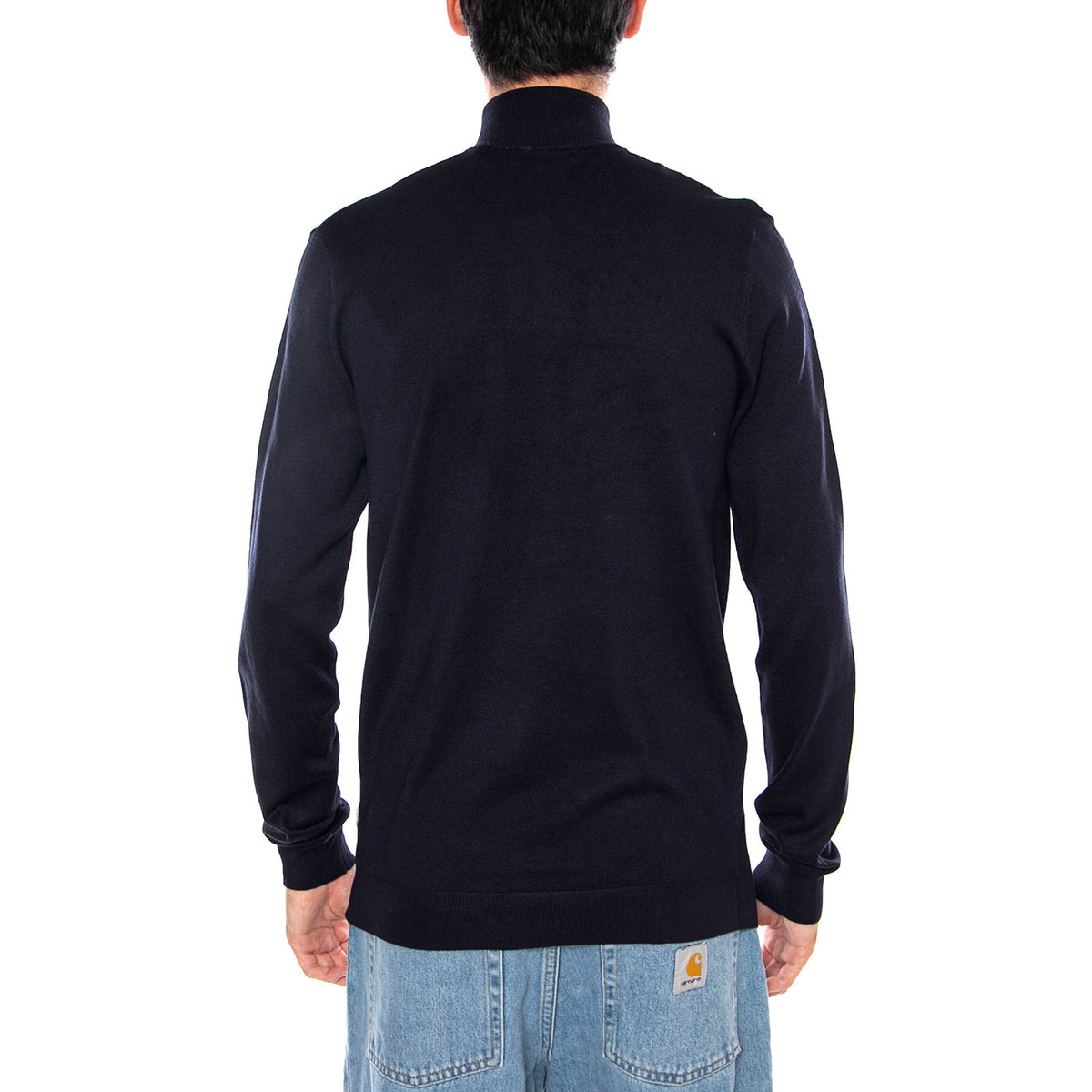 WYLER Life Reg14 Half Zip Knit Noos Dark Navy - Maglione Collo Alto con Zip Uomo Blu Navy 22021264-3766661 . ONLY & SONS 