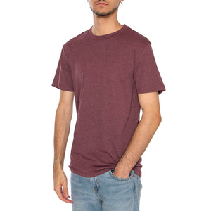 Max Life SS Stitch Tee Noos Port Royale Melange - Maglietta Girocollo Uomo Bordeaux 22025208-4811733 . ONLY & SONS 