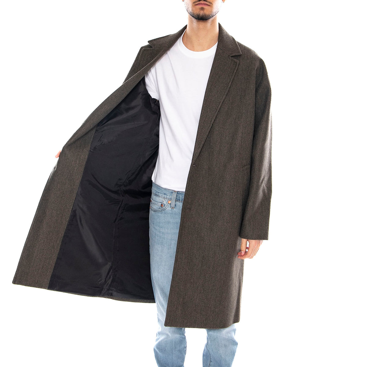 Worf Life Oversize Coat OTW -- Cappotto Uomo Bungee Cord Melange Velluto 22031195-4787204 . ONLY & SONS 