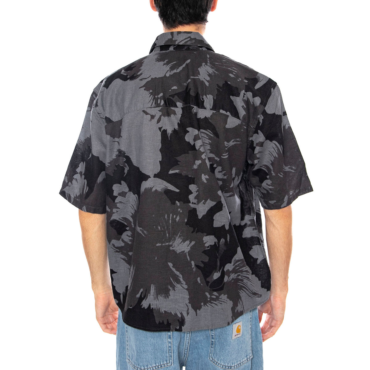 Onscaiden Life SS Relax AOP Linen Shirt Black - Camicia Maniche Corte Uomo Multicolore 22032123-CA . ONLY & SONS 