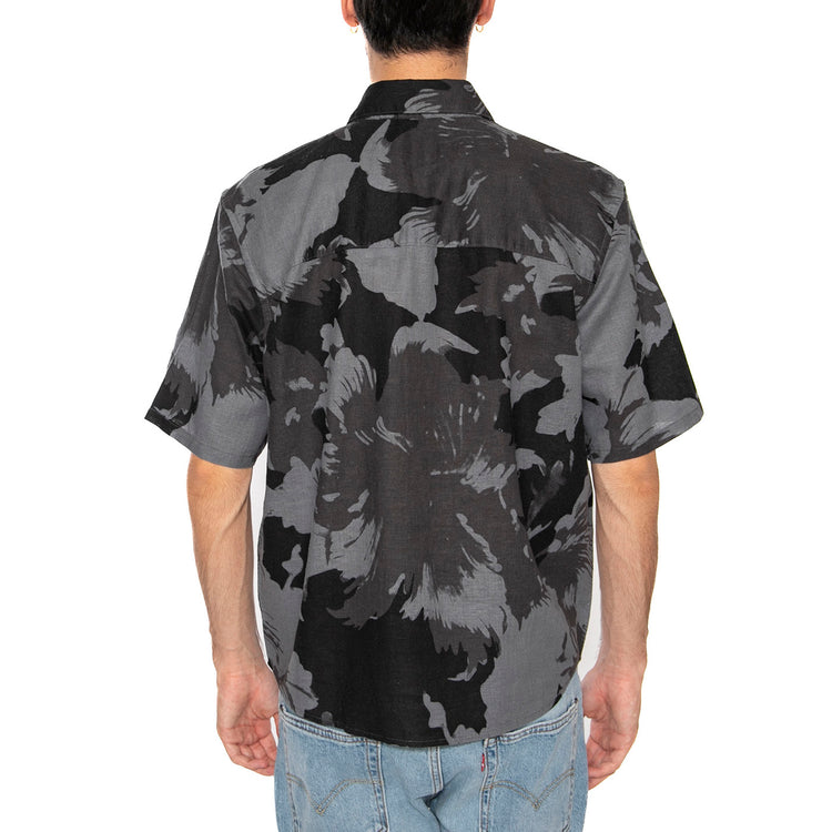 Onscaiden Life SS Relax AOP Linen Shirt Black - Camicia Maniche Corte Uomo Multicolore 22032123-CA . ONLY & SONS 